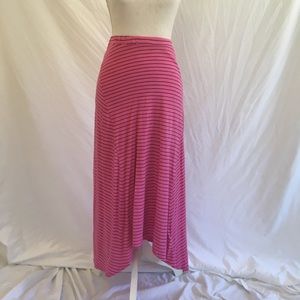 Anthropologie Pink Cotton maxi skirt